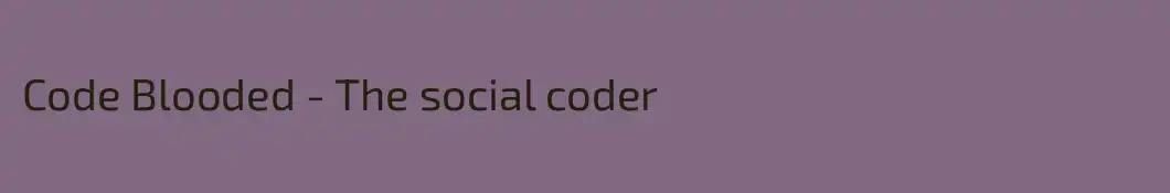 Code Blooded - The social coder